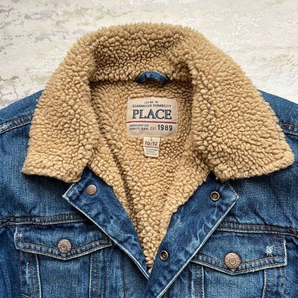 Children’s Place Fleece Lined Denim Jacket - Picture 4 of 12